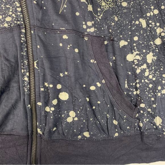 Torrid Lovesick women's size 1 1x  gray skull zip up jacket paint splatter - Picture 8 of 13